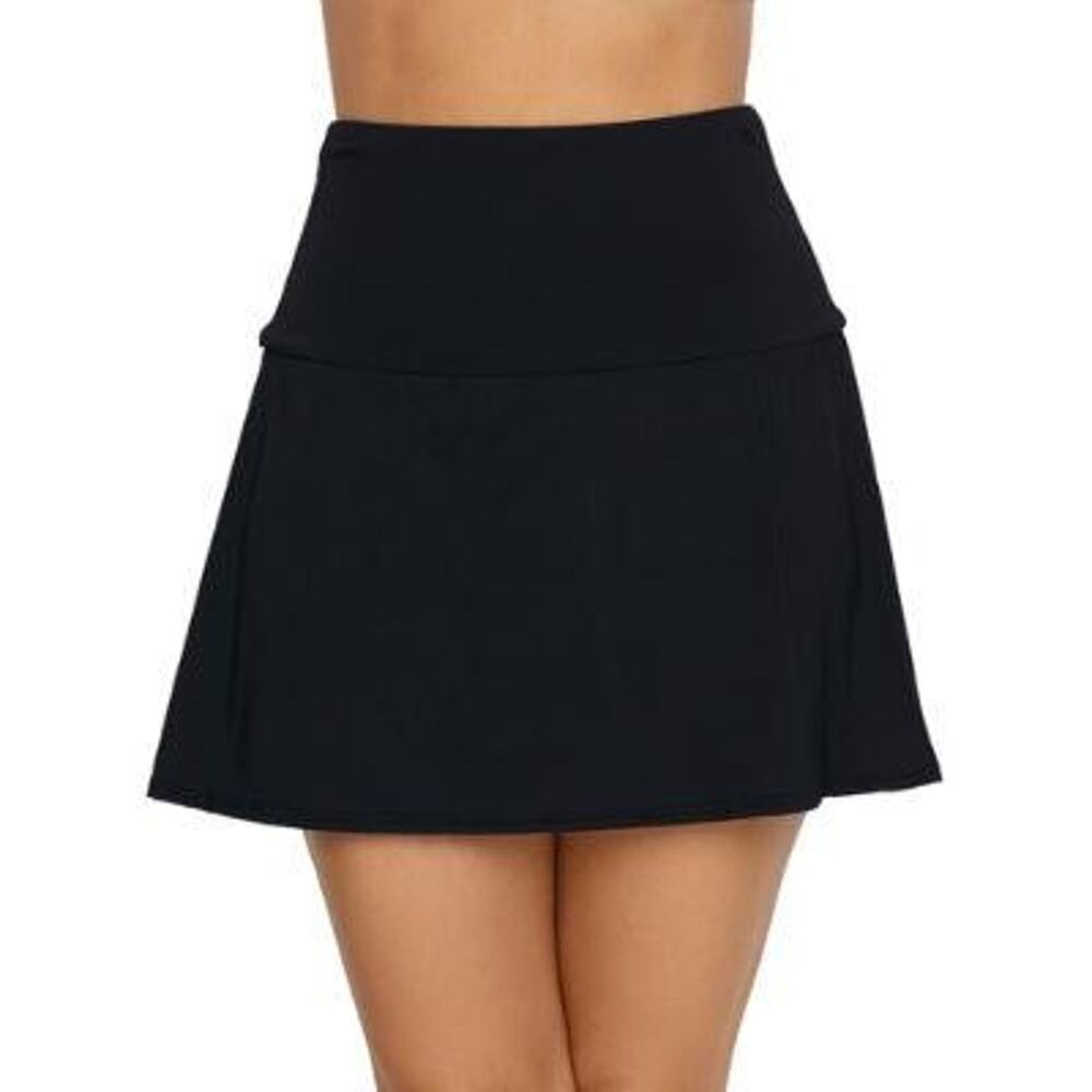 COCO REEF Women's Castaway Black Soar Ultra High Waisted Swim Skirt Size L